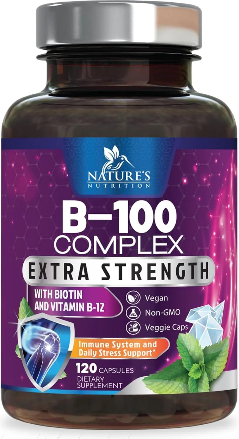 NATURE'S NUTRITION - Nature's Nutrition B-100 Complex 120 Capsulas - The Red Vitamin MX - Suplementos Alimenticios - {{ shop.shopifyCountryName }}