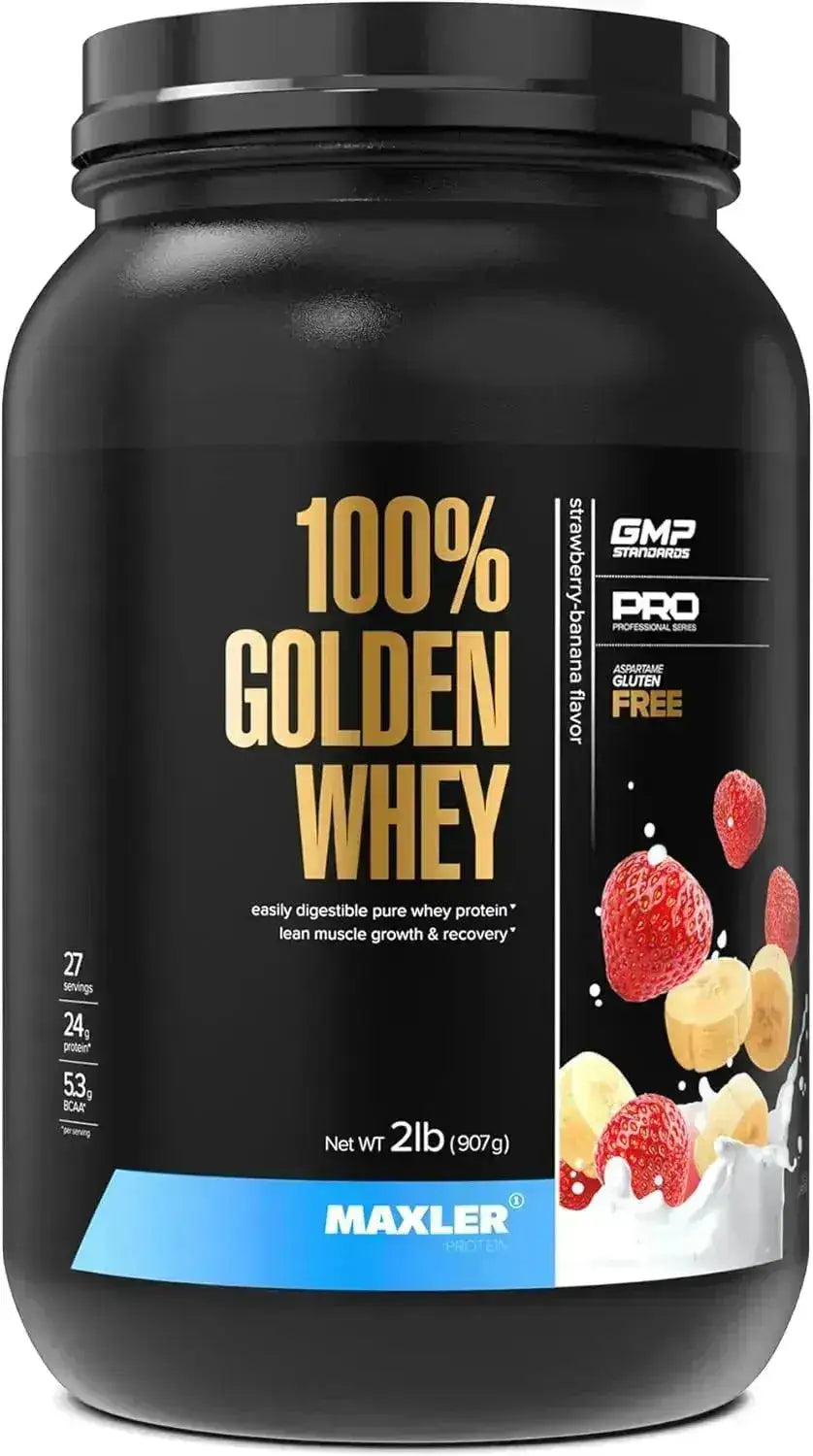 MAXLER - Maxler 100% Golden Whey Protein French Strawberry Banana 907Gr. - The Red Vitamin MX - Suplementos Alimenticios - {{ shop.shopifyCountryName }}