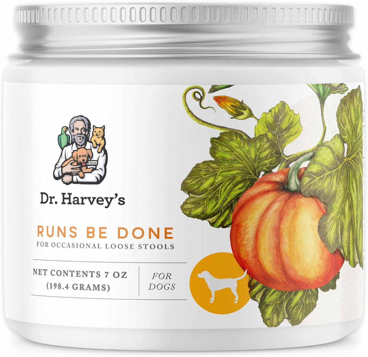 Dr. Harvey's Runs Be Done Anti-Diarrheal Digestive Tract Supplement for Dogs 198Gr.