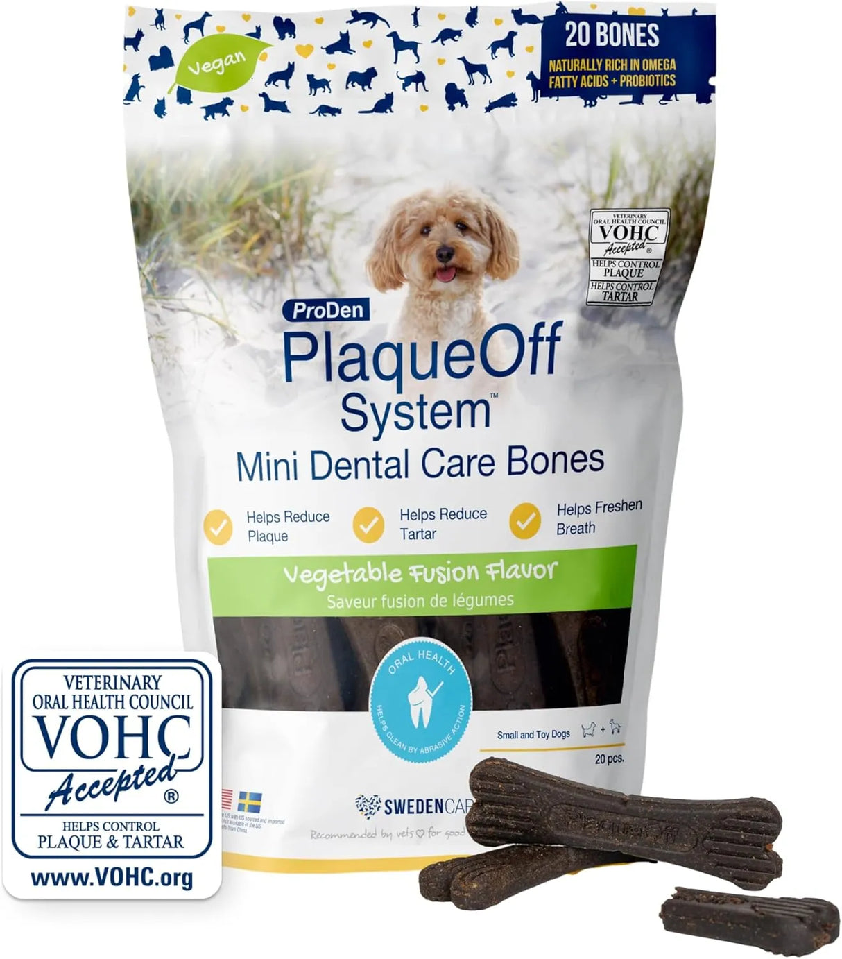 PRODEN - Proden PlaqueOff Sytem Mini Dental Care Bones for Dogs 20 Piezas - The Red Vitamin MX - Cuidado Dental Para Perros - {{ shop.shopifyCountryName }}