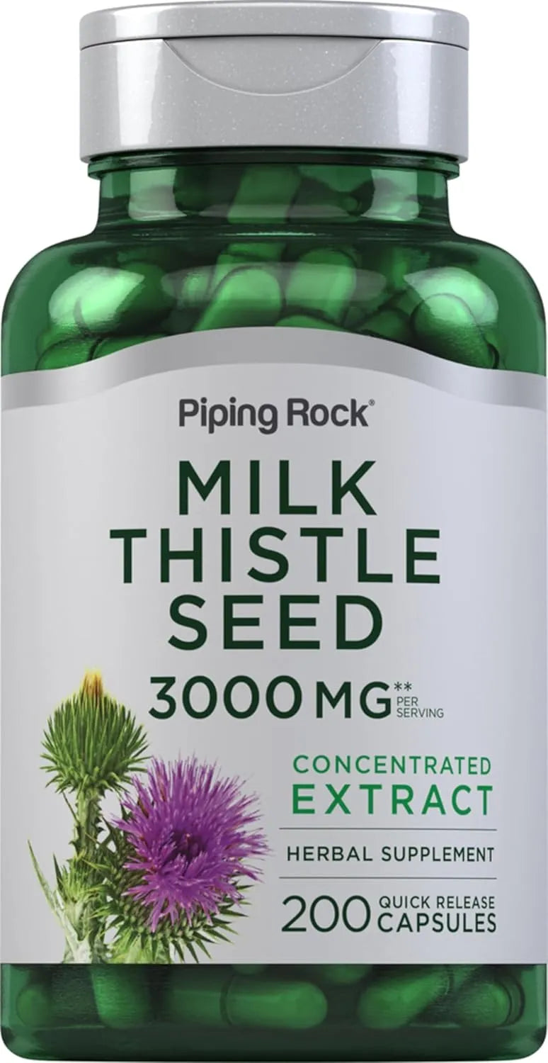 PIPING ROCK - Piping Rock Milk Thistle Seed 3000Mg. 200 Capsulas - The Red Vitamin MX - Suplementos Alimenticios - {{ shop.shopifyCountryName }}