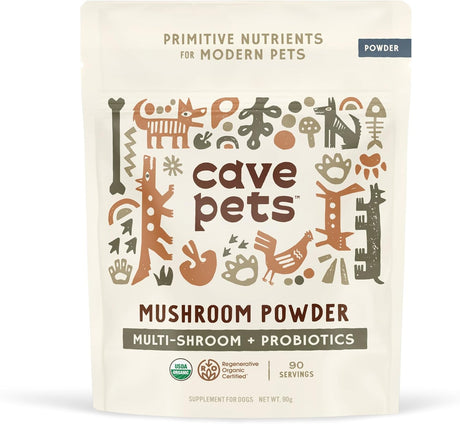 CAVE PETS - Cave Pets Super Blend Powder Multi-Shroom & Probiotics 90 Servicios 90Gr. - The Red Vitamin MX - Suplementos Herbales Para Perros - {{ shop.shopifyCountryName }}