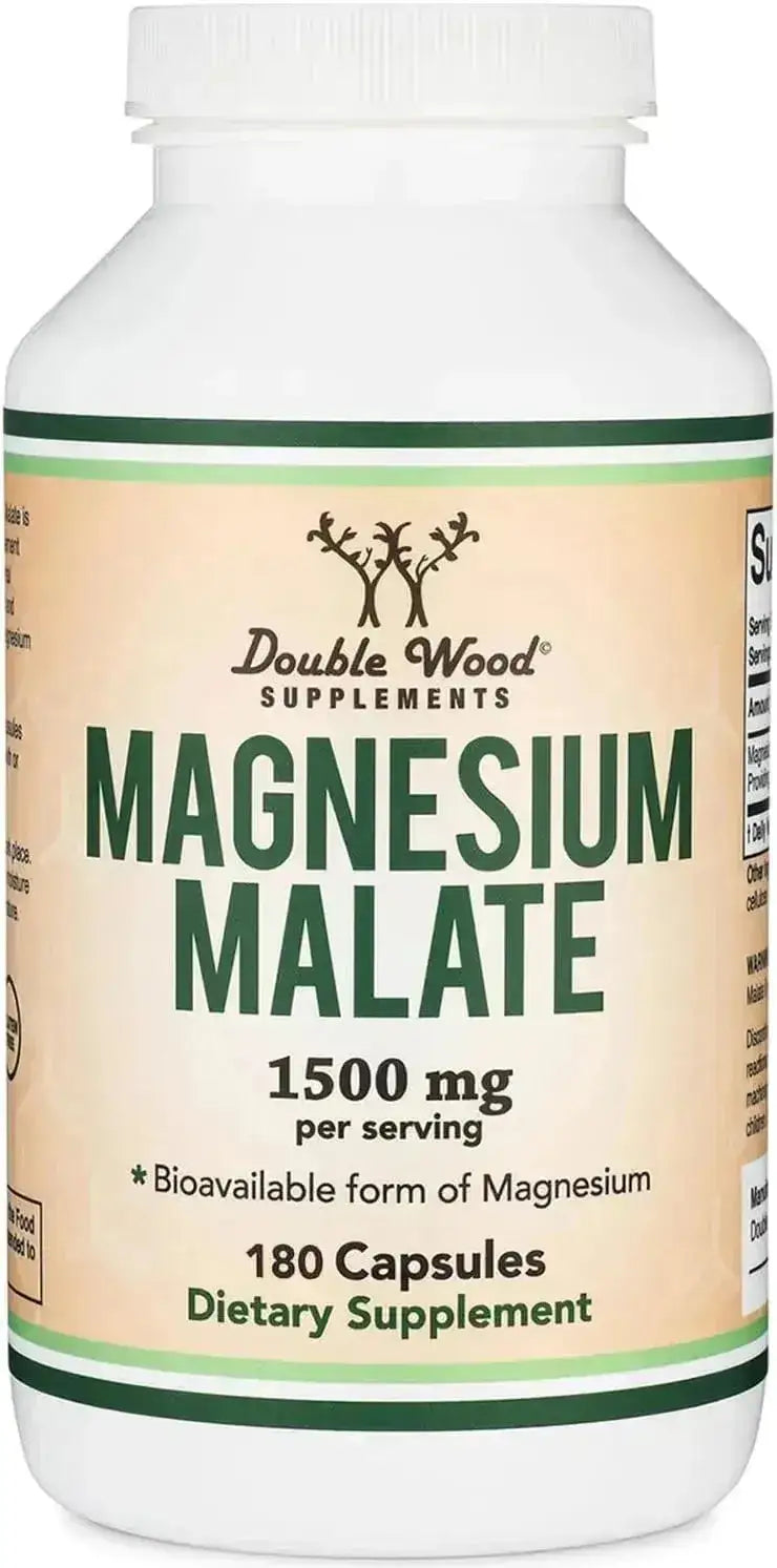 DOUBLE WOOD SUPPLEMENTS - Double Wood Supplements Magnesium Malate 1500Mg. 180 Capsulas - The Red Vitamin MX - Suplementos Alimenticios - {{ shop.shopifyCountryName }}