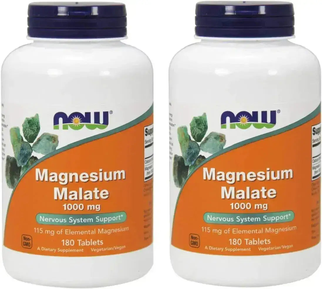 NOW SUPPLEMENTS - NOW Supplements Magnesium Malate 1000Mg. 180 Tabletas 2 Pack - The Red Vitamin MX - Suplementos Alimenticios - {{ shop.shopifyCountryName }}