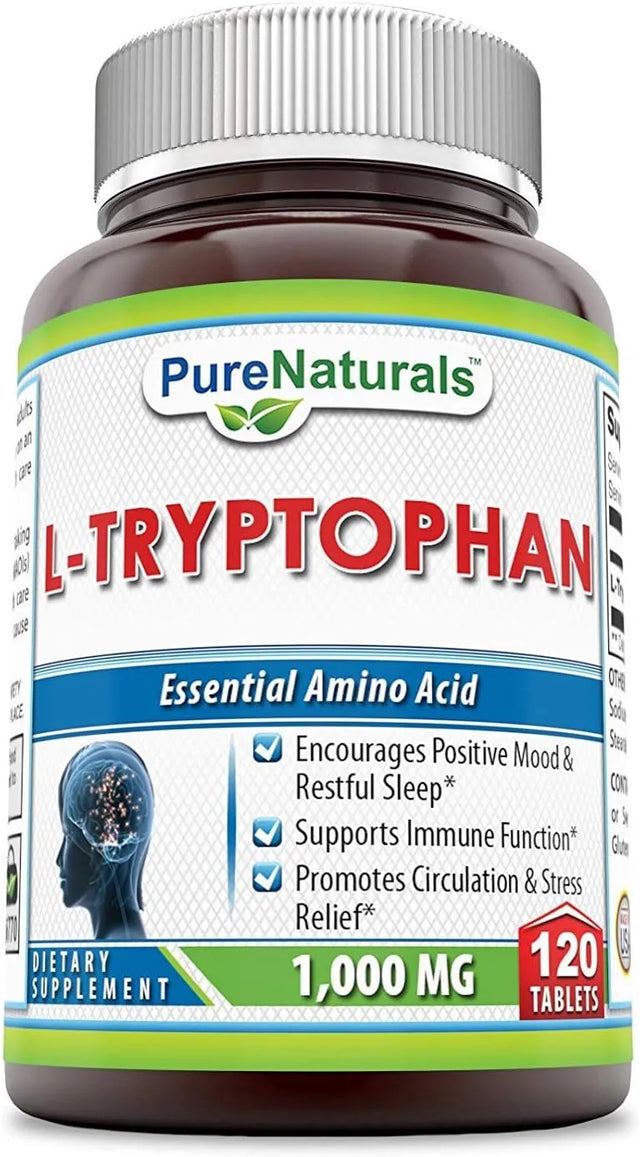 PURE NATURALS - Pure Naturals L-Tryptophan 1000Mg. 120 Tabletas - The Red Vitamin MX - Suplementos Alimenticios - {{ shop.shopifyCountryName }}