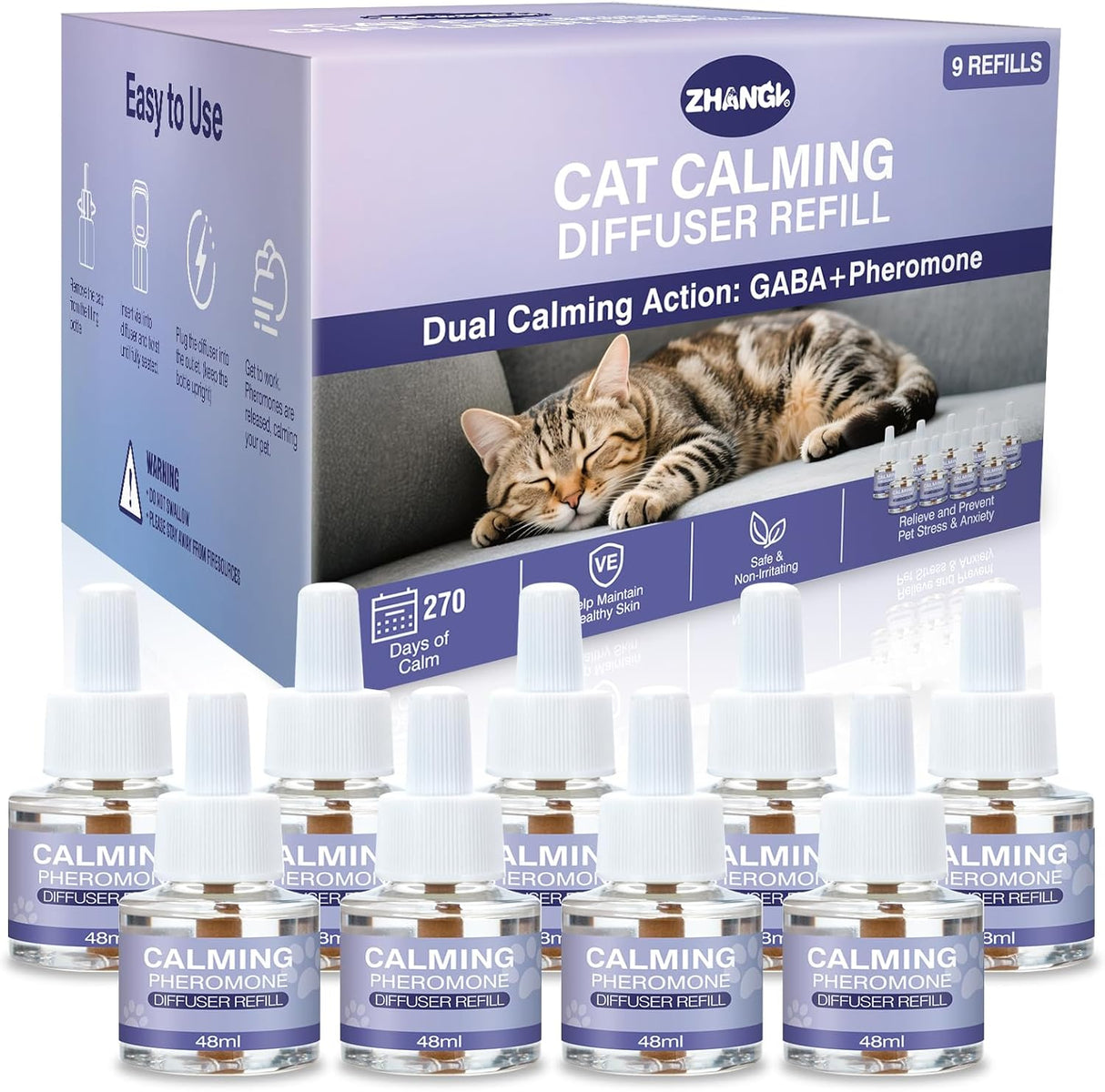 ZHANGK Cat Calming Diffuser Refill 9 Pack