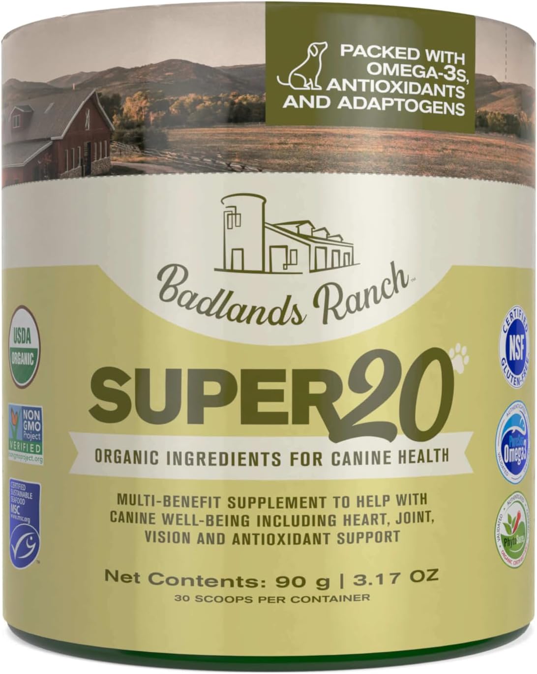 BADLANDS RANCH - BADLANDS RANCH Super20 Canine Multi-Benefit Supplement 30 Servicios 90Gr. - The Red Vitamin MX - Suplementos Herbales Para Perros - {{ shop.shopifyCountryName }}