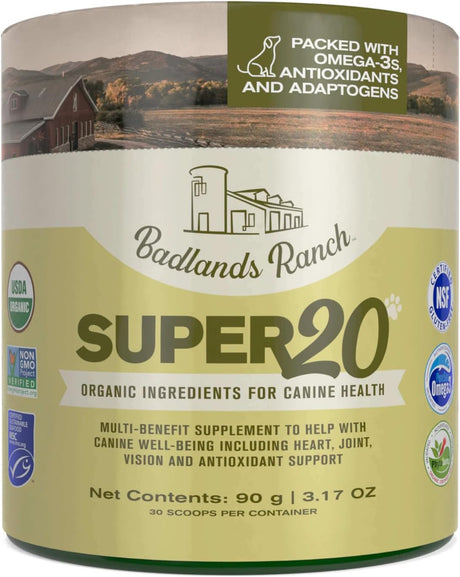 BADLANDS RANCH - BADLANDS RANCH Super20 Canine Multi-Benefit Supplement 30 Servicios 90Gr. - The Red Vitamin MX - Suplementos Herbales Para Perros - {{ shop.shopifyCountryName }}