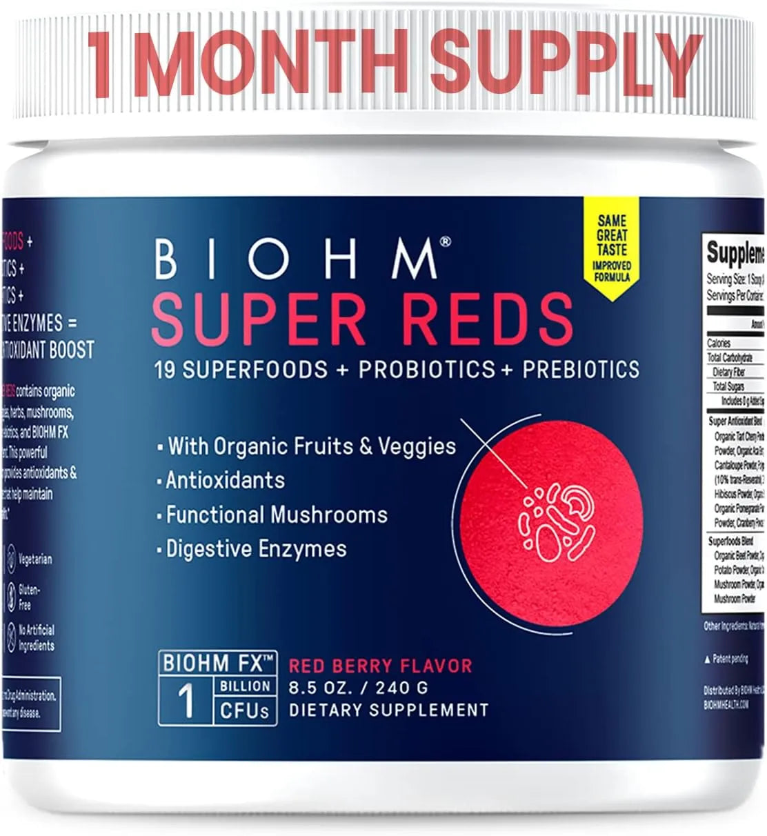 BIOHM - BIOHM Super Reds 30 Servicios Red Berry Flavor 240Gr. - The Red Vitamin MX - Suplementos Alimenticios - {{ shop.shopifyCountryName }}