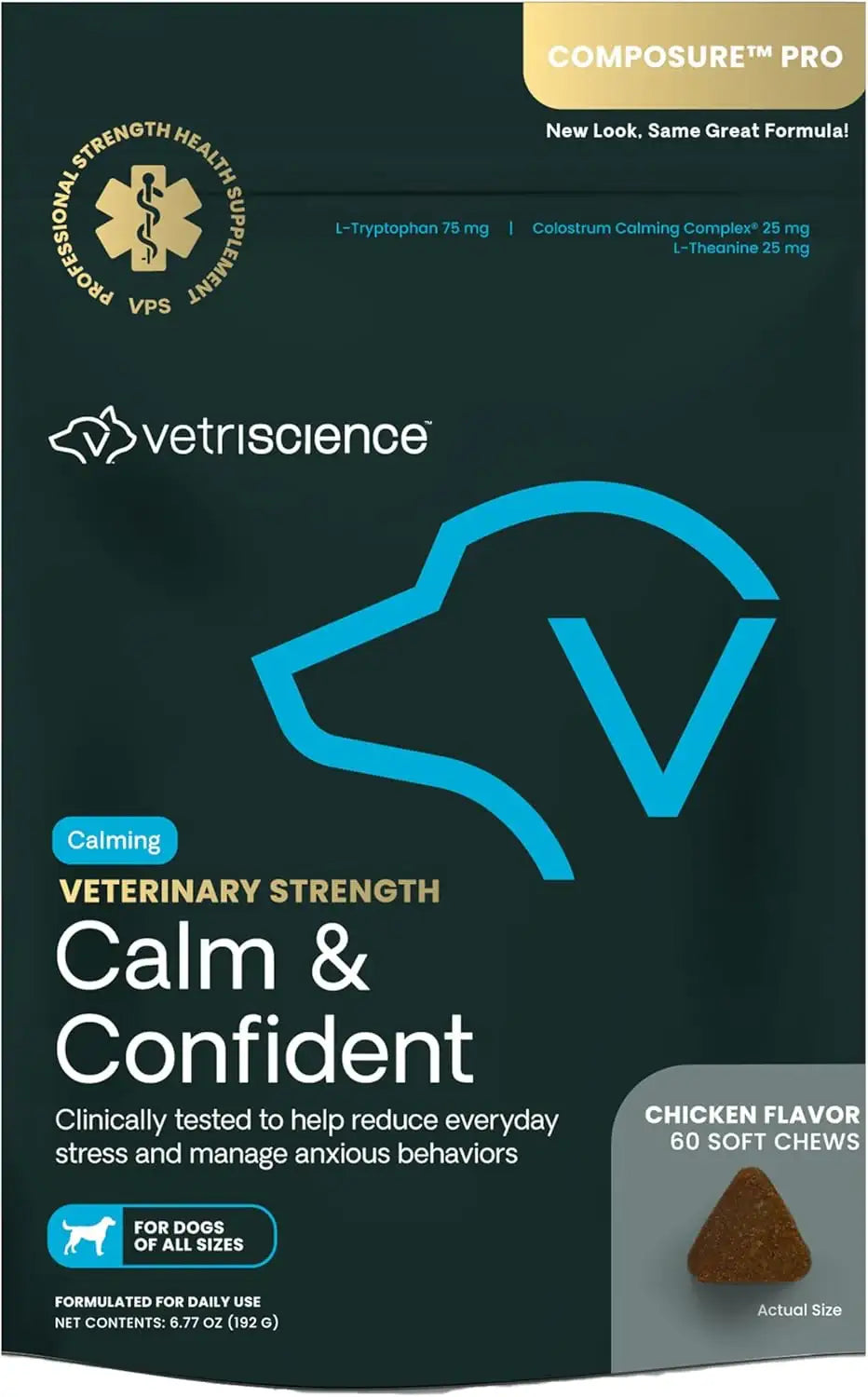 VETRISCIENCE - VetriScience Composure Pro Calming Support 60 Masticables - The Red Vitamin MX - Relajantes Para Perros - {{ shop.shopifyCountryName }}