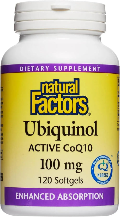 NATURAL FACTORS - Natural Factors Ubiquinol Active CoQ10 100Mg. 120 Capsulas Blandas - The Red Vitamin MX - Suplementos Alimenticios - {{ shop.shopifyCountryName }}