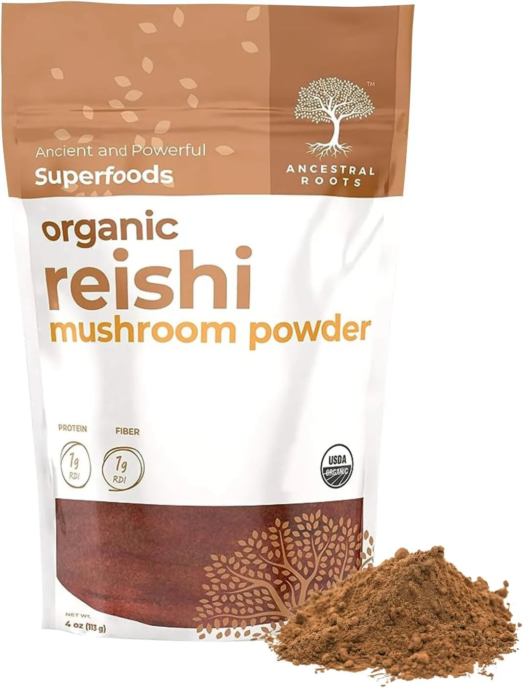 ANCESTRAL ROOTS - ANCESTRAL ROOTS Red Reishi Mushroom Powder 113Gr. - The Red Vitamin MX - Suplementos Alimenticios - {{ shop.shopifyCountryName }}
