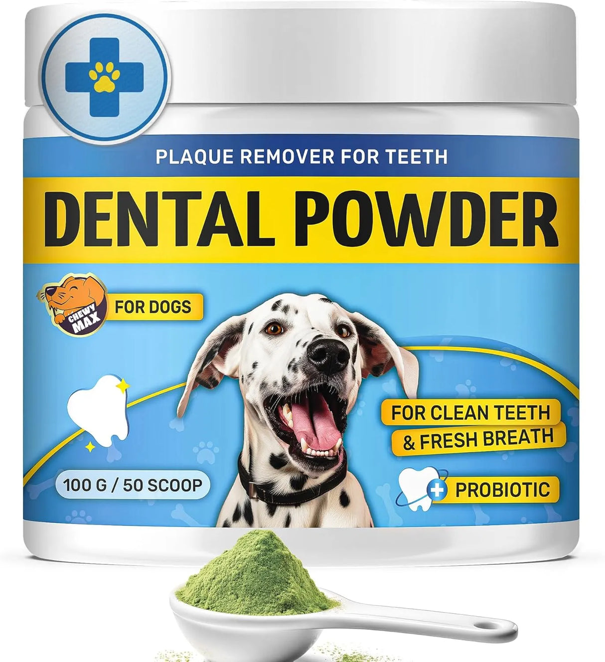 CHEWY MAX - Chewy Max Dog Teeth Cleaning Dental Powder 100Gr. - The Red Vitamin MX - Cuidado Dental Para Perros - {{ shop.shopifyCountryName }}