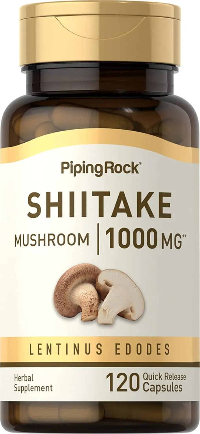 PIPING ROCK - Piping Rock Shiitake Mushroom Extract 1000Mg. 120 Capsulas - The Red Vitamin MX - Suplementos Alimenticios - {{ shop.shopifyCountryName }}