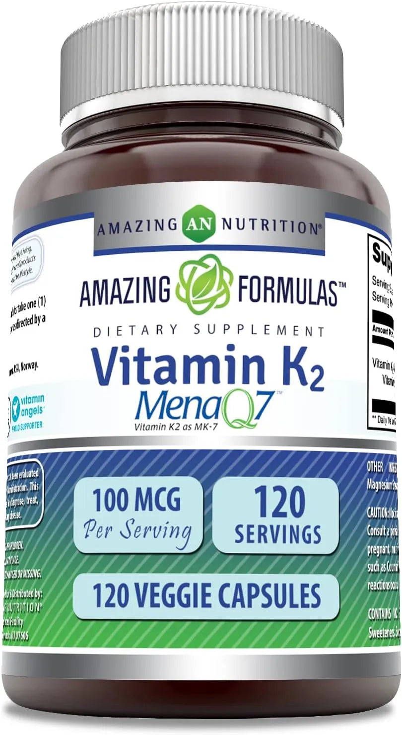 AMAZING FORMULAS - Amazing Formulas Vitamin K2 Menaq7 MK7 120 Capsulas - The Red Vitamin MX - Suplementos Alimenticios - {{ shop.shopifyCountryName }}