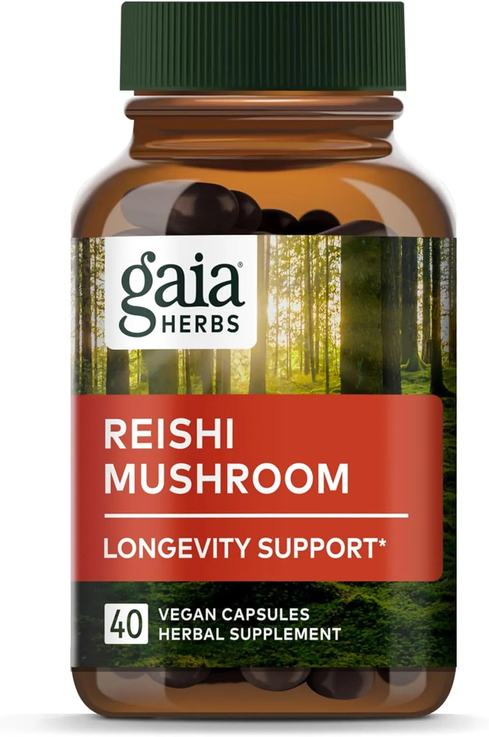 GAIA HERBS - Gaia Herbs Reishi Mushroom 40 Capsulas - The Red Vitamin MX - Suplementos Alimenticios - {{ shop.shopifyCountryName }}