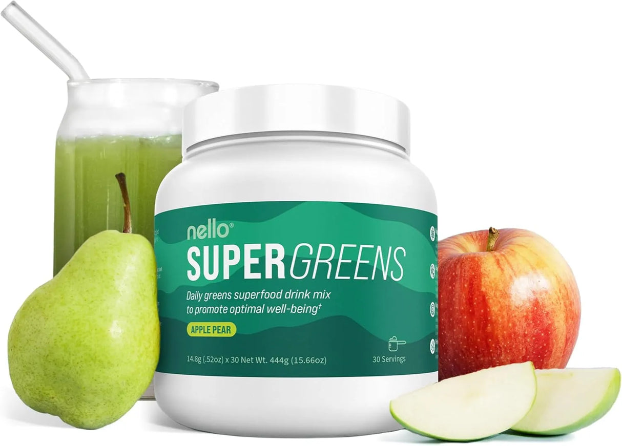 NELLO - Nello Supergreens 30 Servicios Apple Pear 444Gr. - The Red Vitamin MX - Suplementos Alimenticios - {{ shop.shopifyCountryName }}
