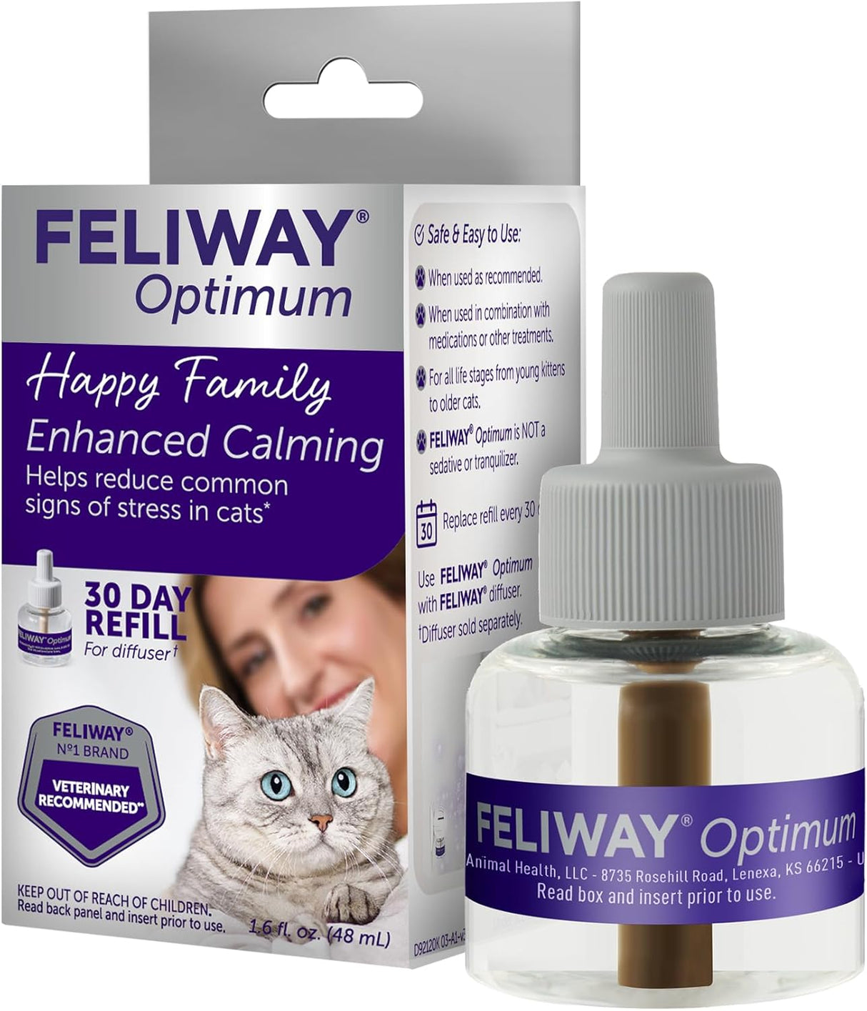 FELIWAY Optimum 30 Day Cat Calming Refill for Pheromone Diffuser