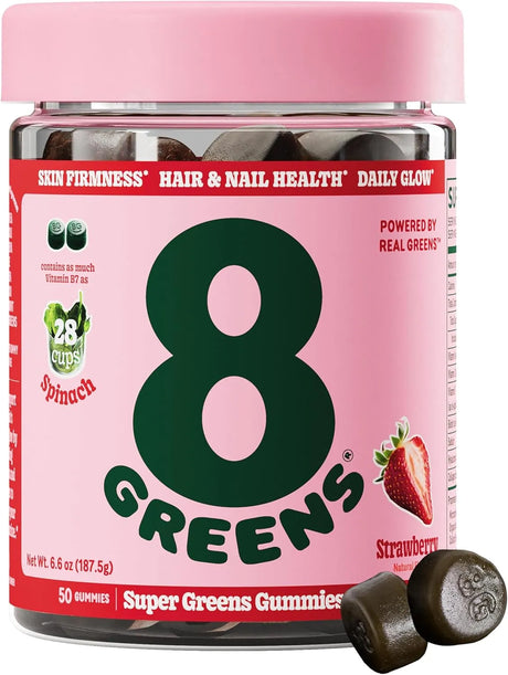 8GREENS - 8Greens Supergreens Beauty Gummies with Collagen & Biotin Strawberry Flavored 50 Gomitas - The Red Vitamin MX - Suplementos Alimenticios - {{ shop.shopifyCountryName }}