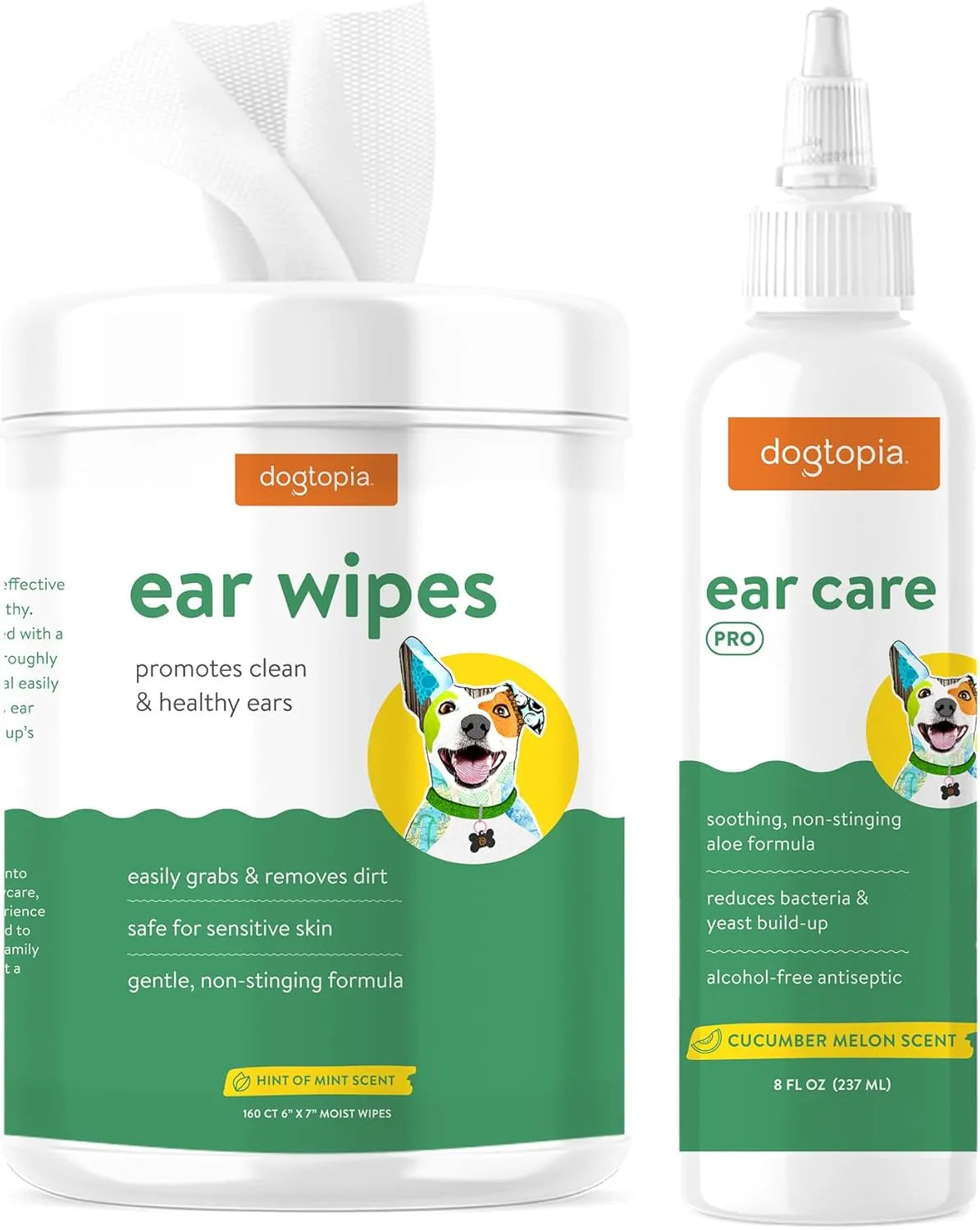 DOGTOPIA - Dogtopia Ear Wipes and Ear Care Pro Solution for Pets - The Red Vitamin MX - Cuidado Del Oído De Perros - {{ shop.shopifyCountryName }}
