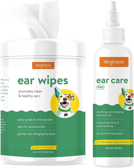 DOGTOPIA - Dogtopia Ear Wipes and Ear Care Pro Solution for Pets - The Red Vitamin MX - Cuidado Del Oído De Perros - {{ shop.shopifyCountryName }}