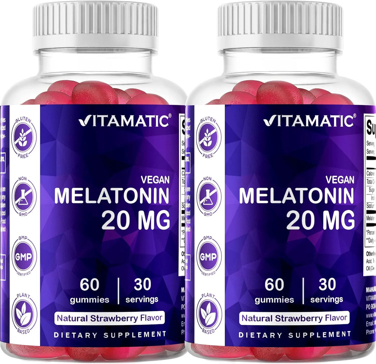 VITAMATIC - Vitamatic Melatonin 20Mg. 60 Gomitas 2 Pack - The Red Vitamin MX - Suplementos Alimenticios - {{ shop.shopifyCountryName }}