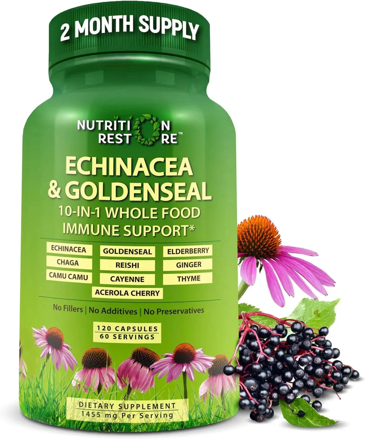 NUTRITION RESTORE - Nutrition Restore Echinacea Goldenseal 120 Capsulas - The Red Vitamin MX - Suplementos Alimenticios - {{ shop.shopifyCountryName }}