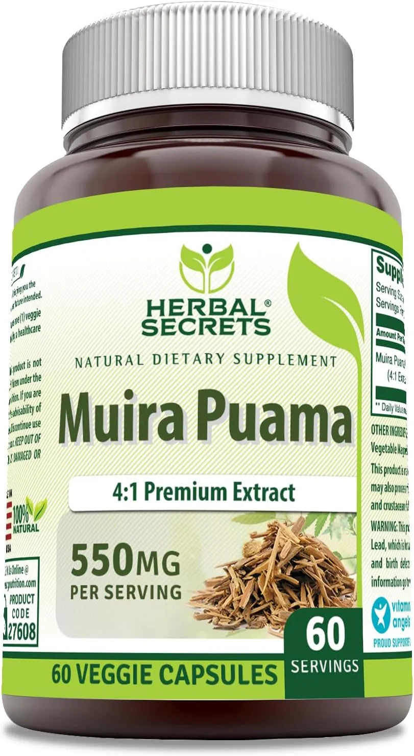 HERBAL SECRETS - Herbal Secrets Muira Puama 4:1 Extract 550Mg. 60 Capsulas - The Red Vitamin MX - Suplementos Alimenticios - {{ shop.shopifyCountryName }}