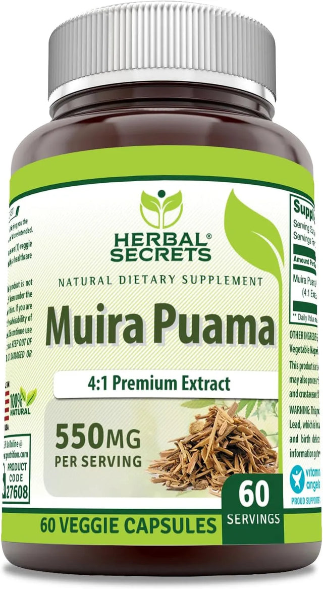 HERBAL SECRETS - Herbal Secrets Muira Puama 4:1 Extract 550Mg. 60 Capsulas - The Red Vitamin MX - Suplementos Alimenticios - {{ shop.shopifyCountryName }}