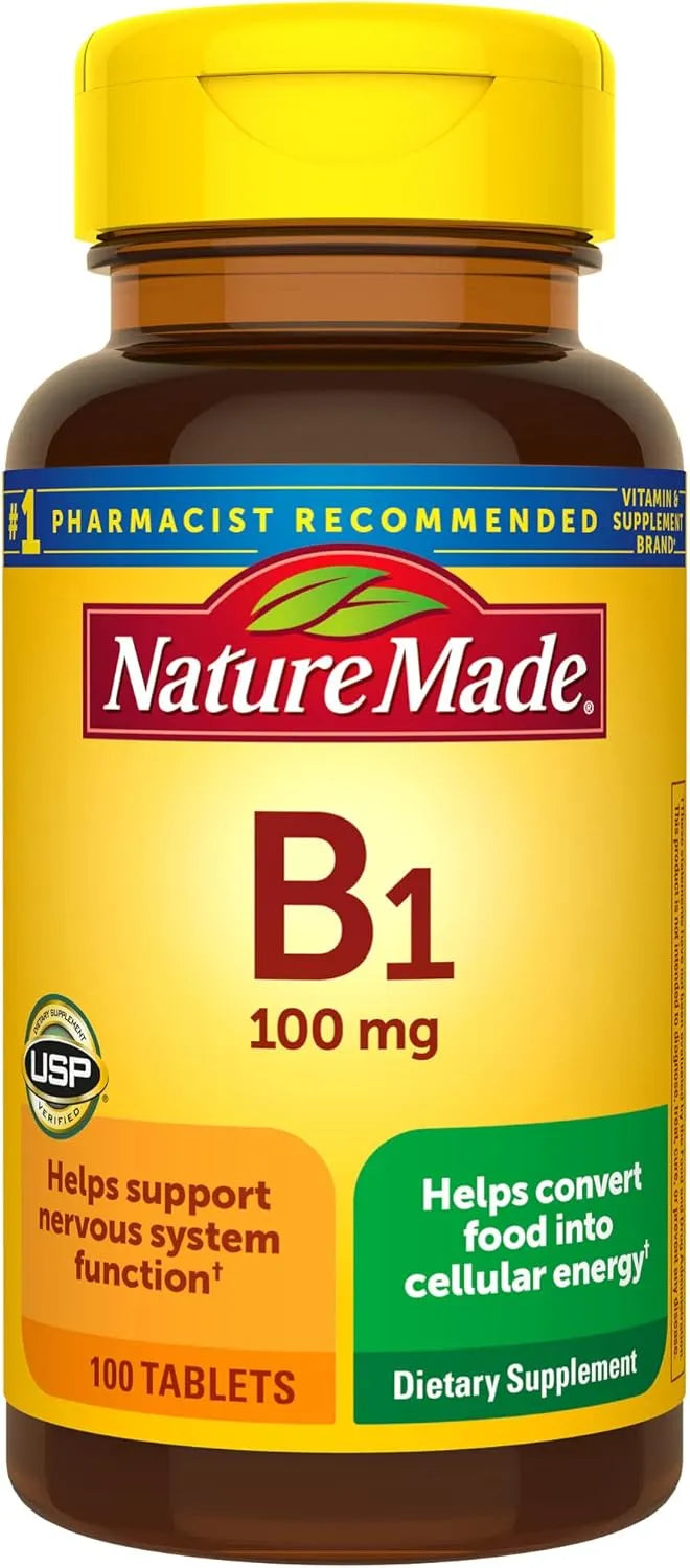 NATURE MADE - Nature Made Vitamin B1 100Mg. 100 Tabletas - The Red Vitamin MX - Suplementos Alimenticios - {{ shop.shopifyCountryName }}