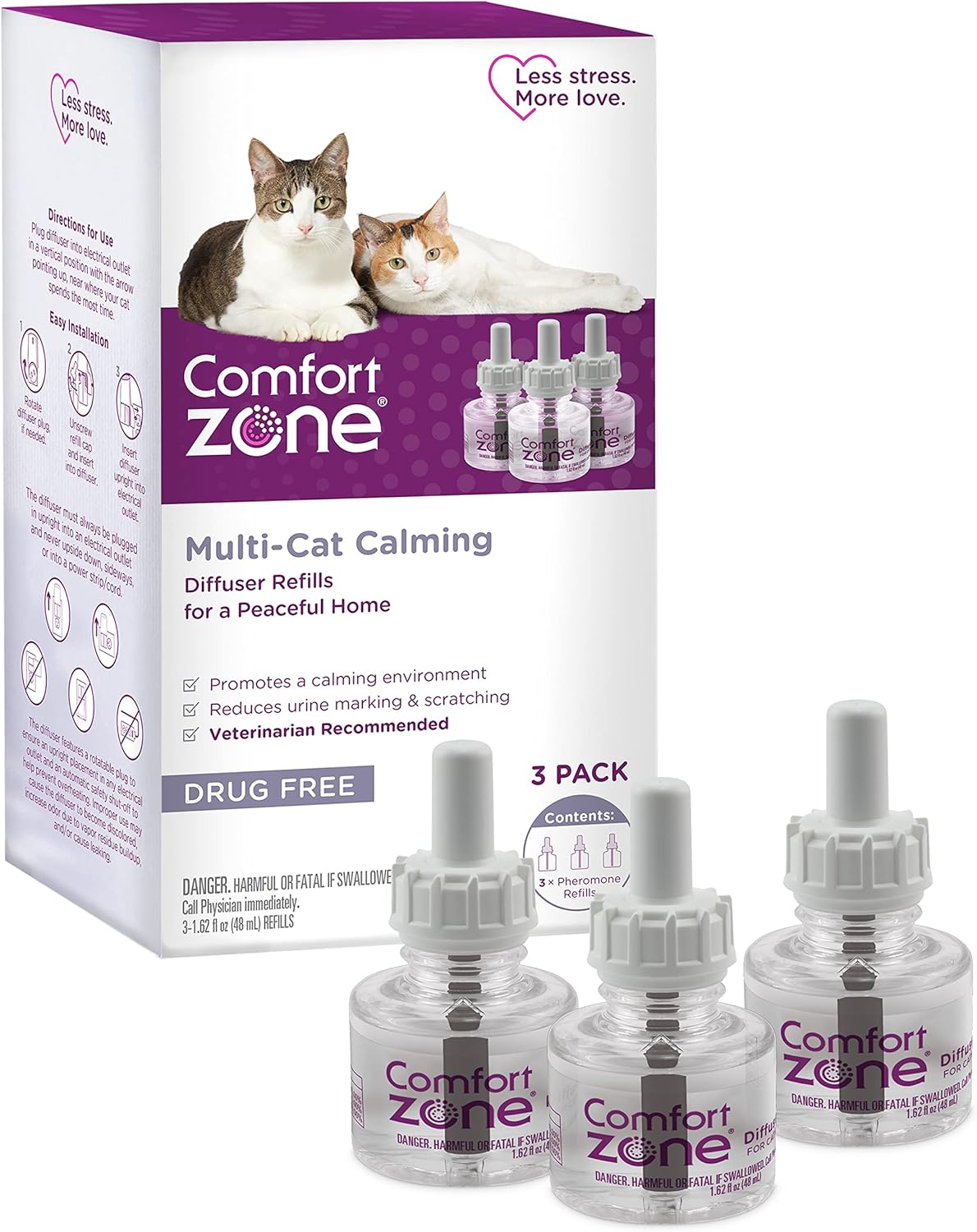 COMFORT ZONE MultiCat Diffuser Refills 3 Pack
