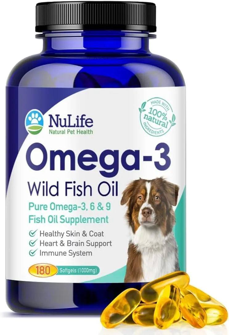 NULIFE - NuLife Pure Omega 3 Fish Oil for Dogs 180 Capsulas - The Red Vitamin MX - Aceite De Pescado Para Perros - {{ shop.shopifyCountryName }}