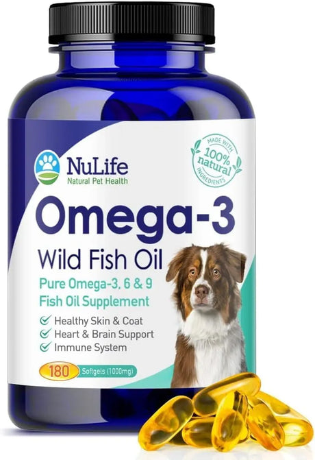 NULIFE - NuLife Pure Omega 3 Fish Oil for Dogs 180 Capsulas - The Red Vitamin MX - Aceite De Pescado Para Perros - {{ shop.shopifyCountryName }}