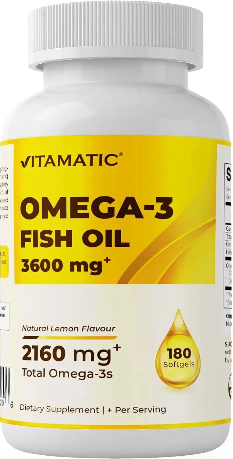 VITAMATIC - Vitamatic Triple Strength Omega 3 Fish Oil 3600Mg. 180 Capsulas Blandas - The Red Vitamin MX - Suplementos Alimenticios - {{ shop.shopifyCountryName }}