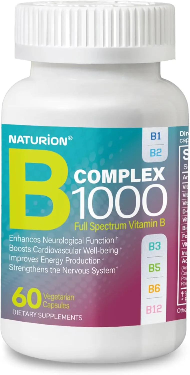 NATURION - NATURION B Complex 1000 60 Capsulas - The Red Vitamin MX - Suplementos Alimenticios - {{ shop.shopifyCountryName }}