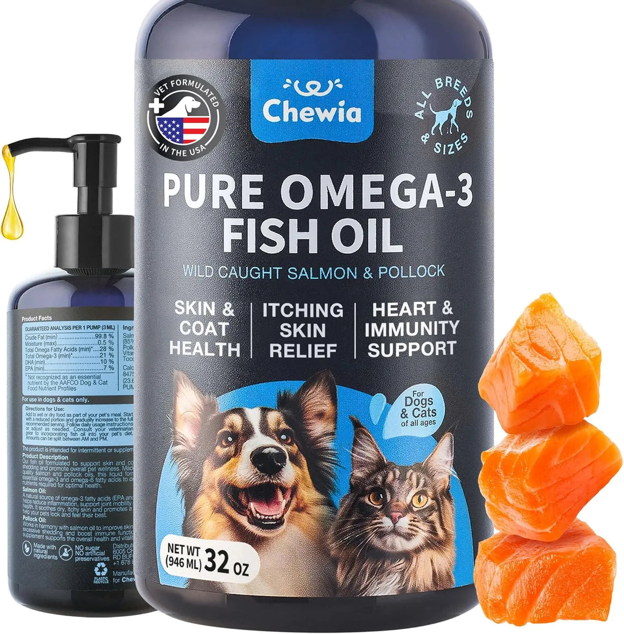 CHEWIA - CHEWIA Fish Oil for Dogs and Cats 32 Fl.Oz. - The Red Vitamin MX - Aceite De Pescado Para Perros - {{ shop.shopifyCountryName }}