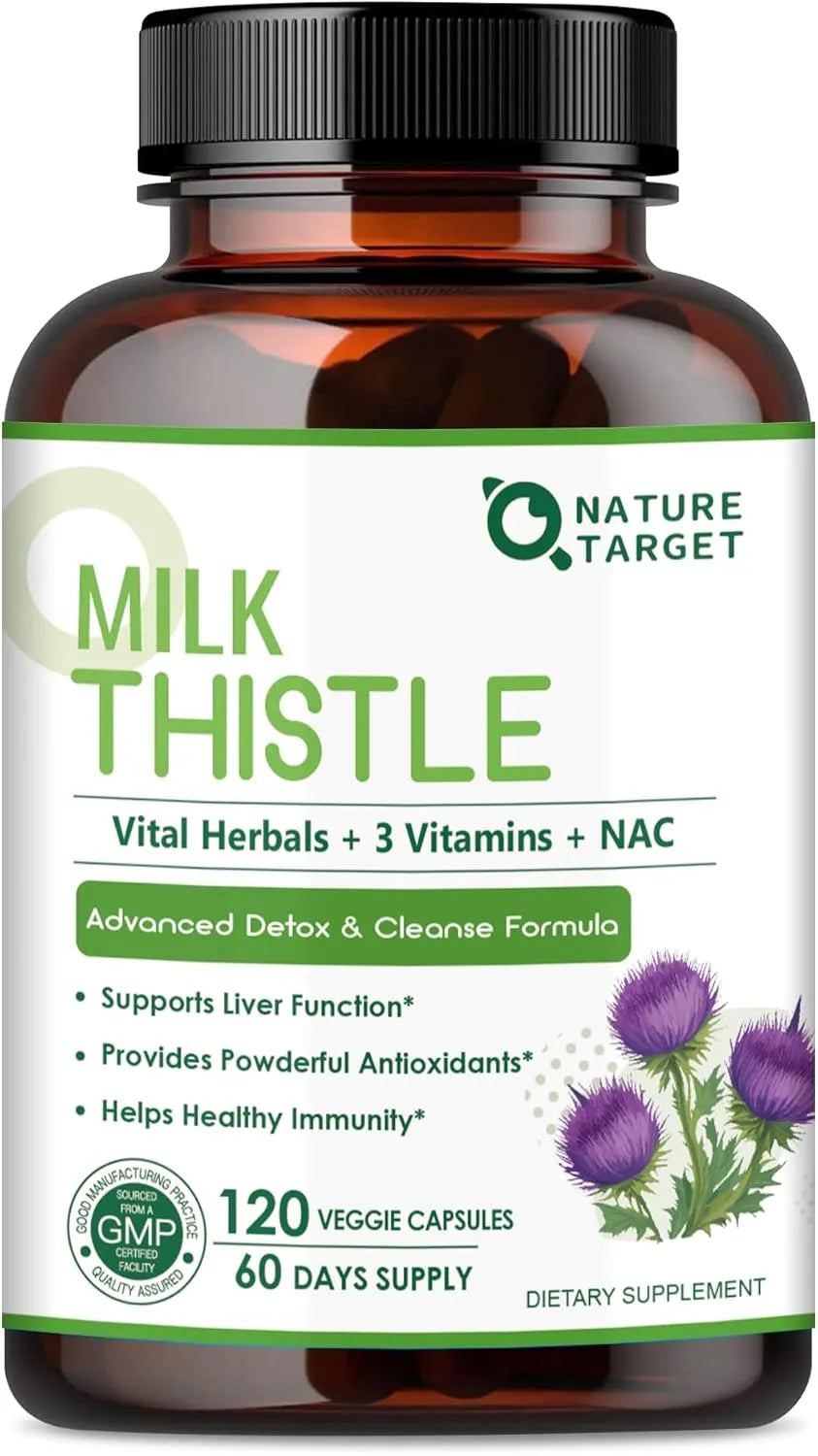 NATURE TARGET - NATURE TARGET Milk Thistle 120 Capsulas - The Red Vitamin MX - Suplementos Alimenticios - {{ shop.shopifyCountryName }}