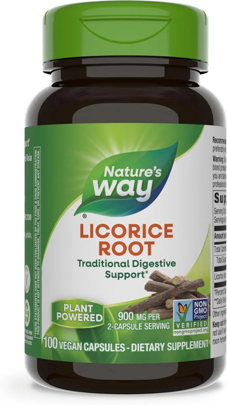 NATURE'S WAY - Nature's Way Licorice Root 900Mg. 100 Capsulas - The Red Vitamin MX - Suplementos Alimenticios - {{ shop.shopifyCountryName }}