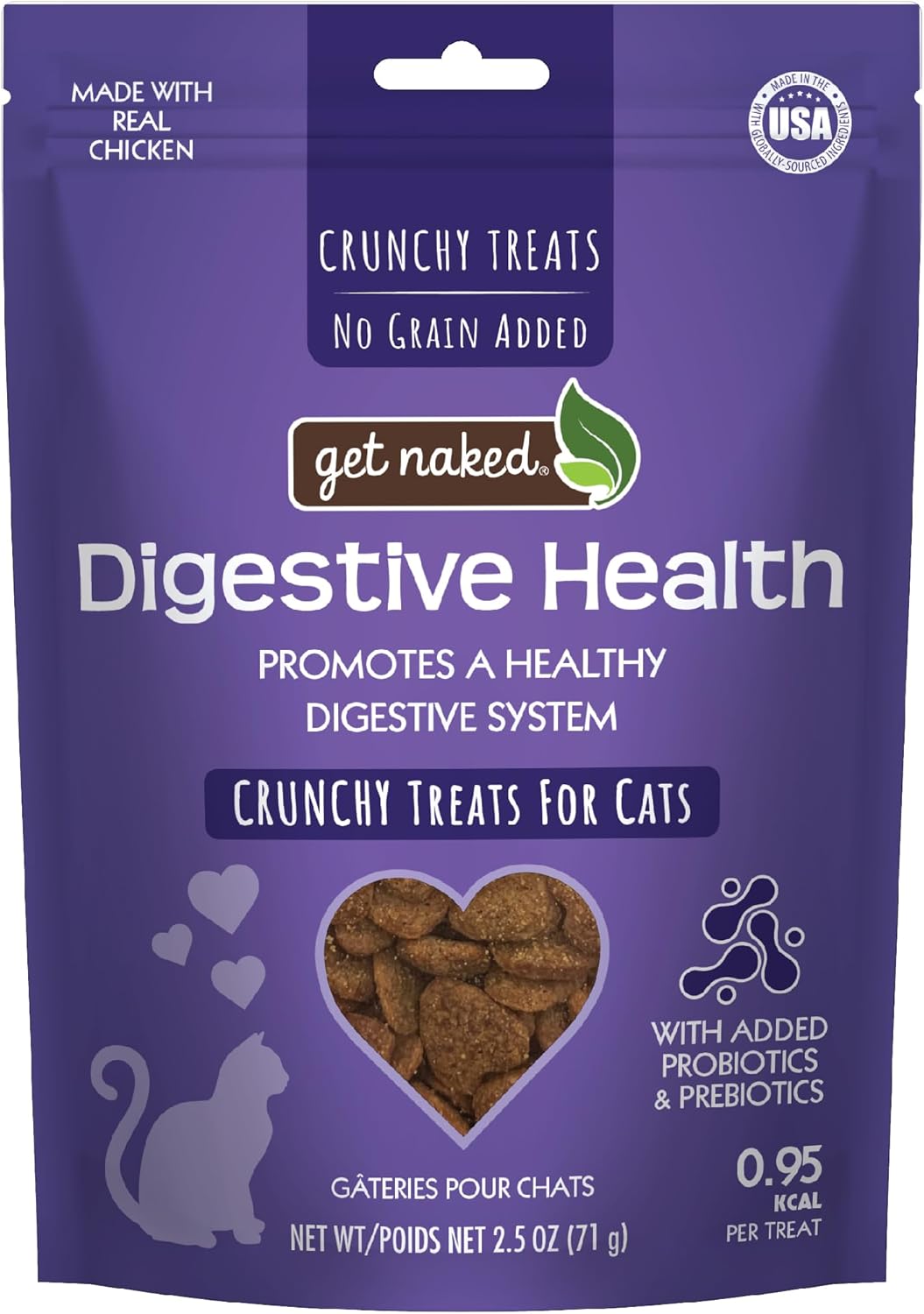 Get Naked Digestive Health Crunchy Cat Treats Chicken Flavor 71Gr.