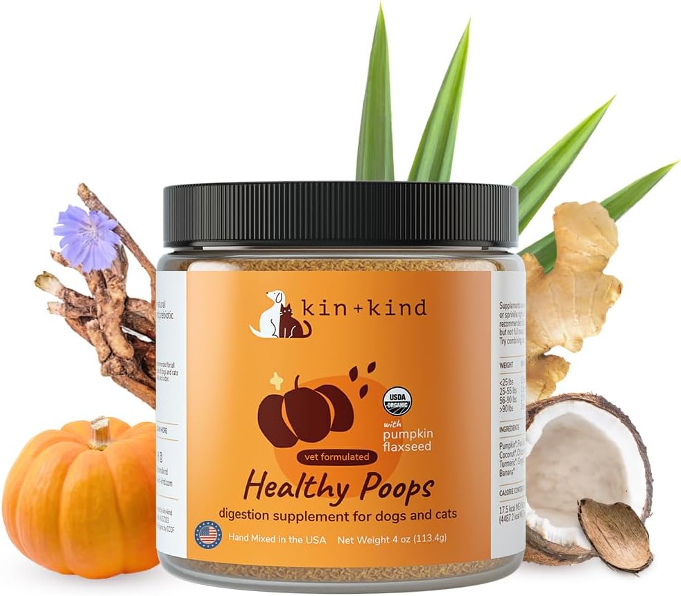 kin+kind Organic Pumpkin Powder for Dogs & Cats 113Gr.