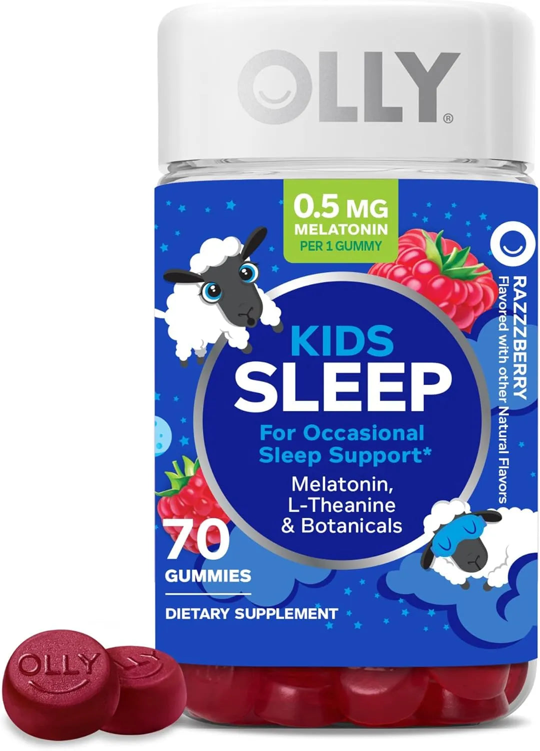 OLLY - OLLY Kids Sleep Gummies 0.5Mg. Melatonin Raspberry 70 Gomitas - The Red Vitamin MX - Suplementos Alimenticios - {{ shop.shopifyCountryName }}