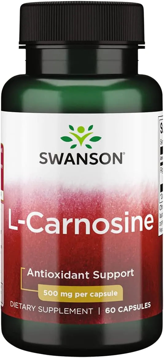 SWANSON - Swanson L-Carnosine 500Mg. 60 Capsulas - The Red Vitamin MX - Suplementos Alimenticios - {{ shop.shopifyCountryName }}