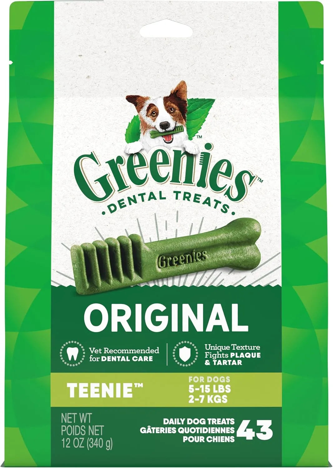 GREENIES - Greenies Original Teenie Natural Dental Care Dog Treats 43 Piezas - The Red Vitamin MX - Cuidado Dental Para Perros - {{ shop.shopifyCountryName }}