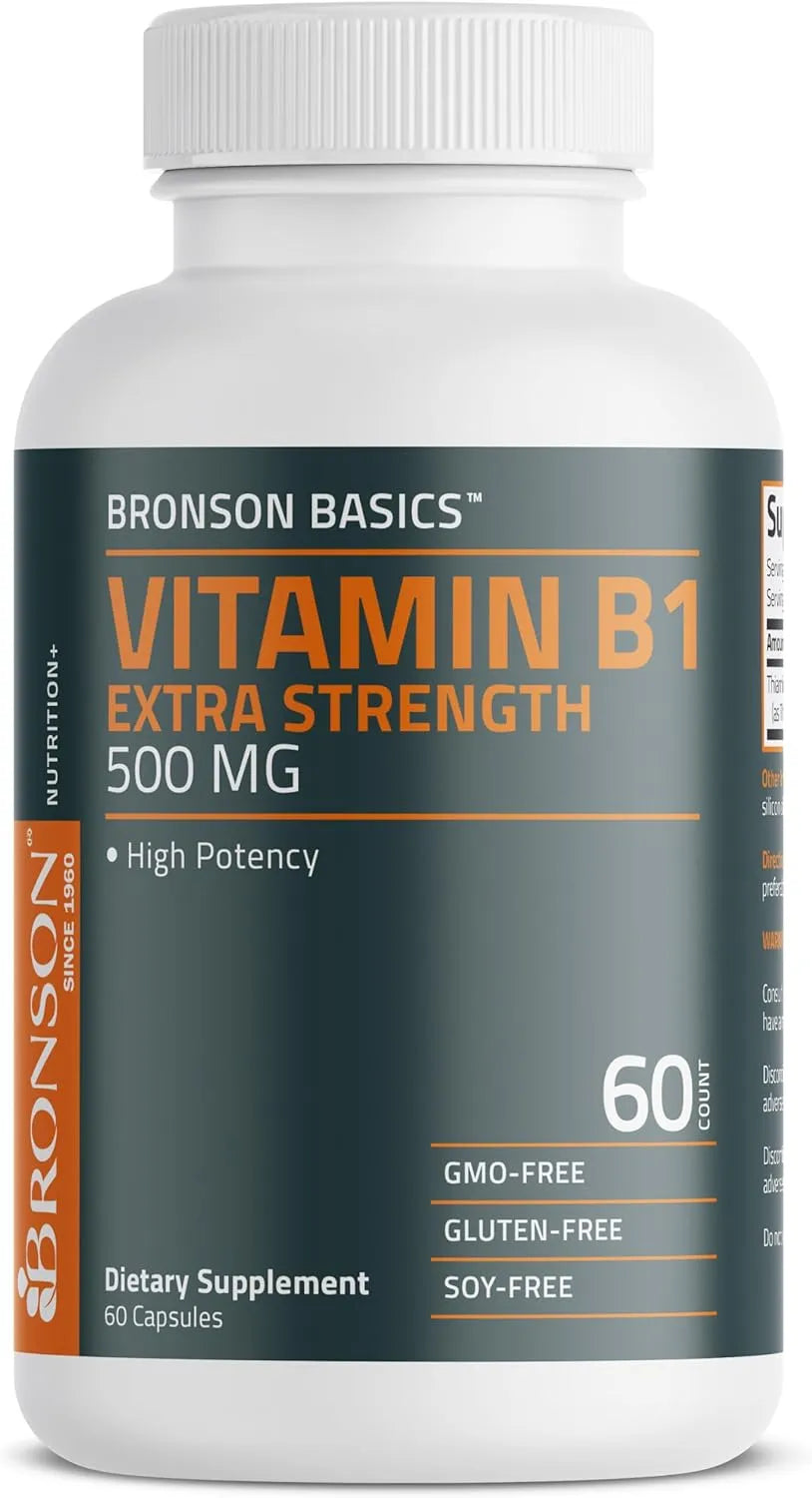 BRONSON - Bronson Vitamin B1 Extra Strength 500Mg. 60 Capsulas - The Red Vitamin MX - Suplementos Alimenticios - {{ shop.shopifyCountryName }}