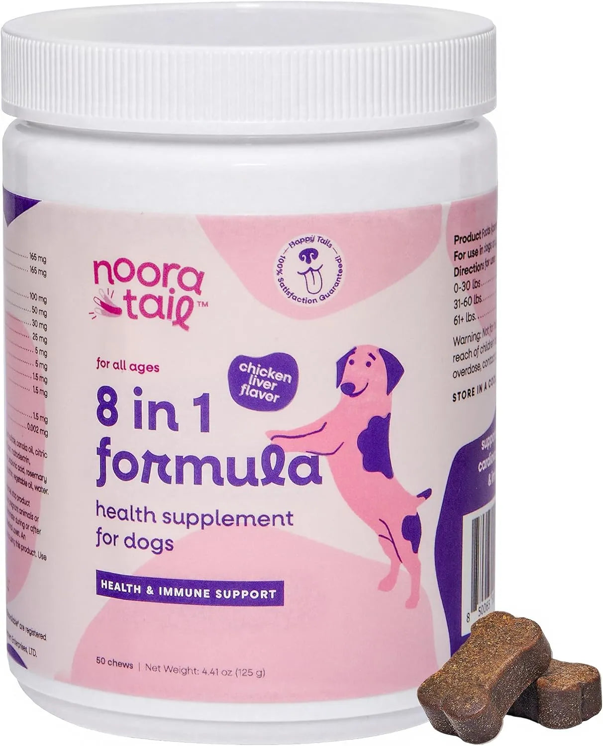 NOORATAIL - NooraTail 8-in-1 Dog Multivitamin 50 Masticables - The Red Vitamin MX - Multivitamínicos Para Perros - {{ shop.shopifyCountryName }}