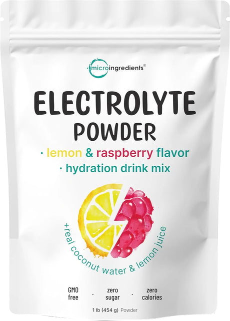 MICRO INGREDIENTS - Micro Ingredients Hydration Electrolyte Powder Lemon Raspberry Flavored 69 Servicios 454Gr. - The Red Vitamin MX - Suplementos Alimenticios - {{ shop.shopifyCountryName }}