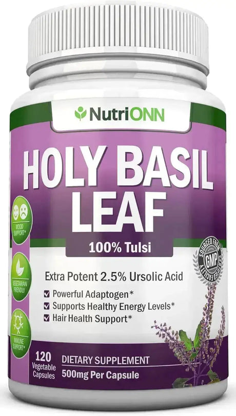 NUTRIONN - NutriONN Holy Basil Leaf 500Mg. 120 Capsulas - The Red Vitamin MX - Suplementos Alimenticios - {{ shop.shopifyCountryName }}