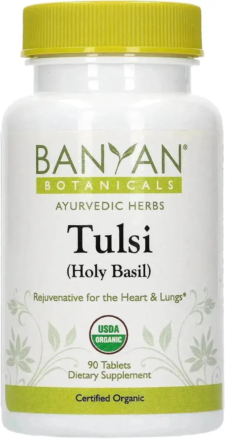 BANYAN - Banyan Botanicals Organic Tulsi Holy Basil 90 Tabletas - The Red Vitamin MX - Suplementos Alimenticios - {{ shop.shopifyCountryName }}