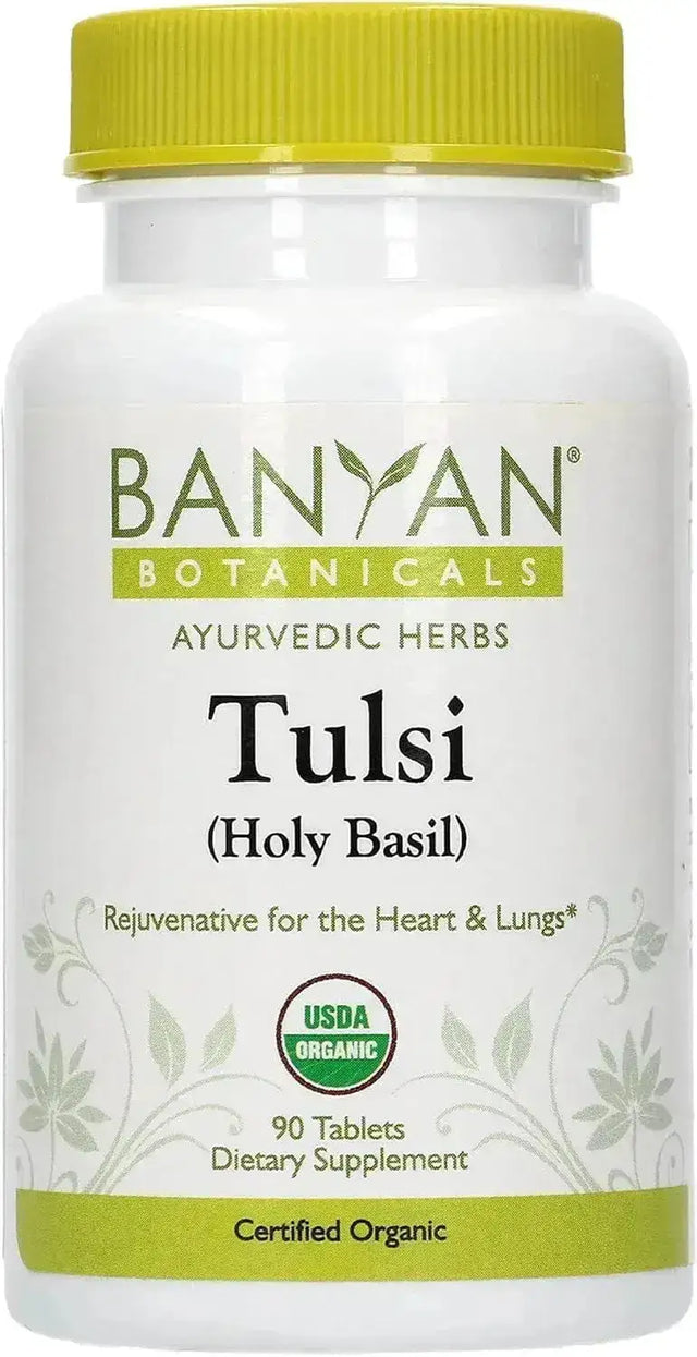 BANYAN - Banyan Botanicals Organic Tulsi Holy Basil 90 Tabletas - The Red Vitamin MX - Suplementos Alimenticios - {{ shop.shopifyCountryName }}