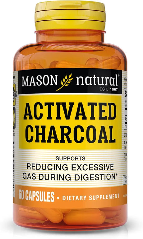 MASON NATURAL - MASON NATURAL Activated Charcoal 60 Capsulas - The Red Vitamin MX - Suplementos Alimenticios - {{ shop.shopifyCountryName }}